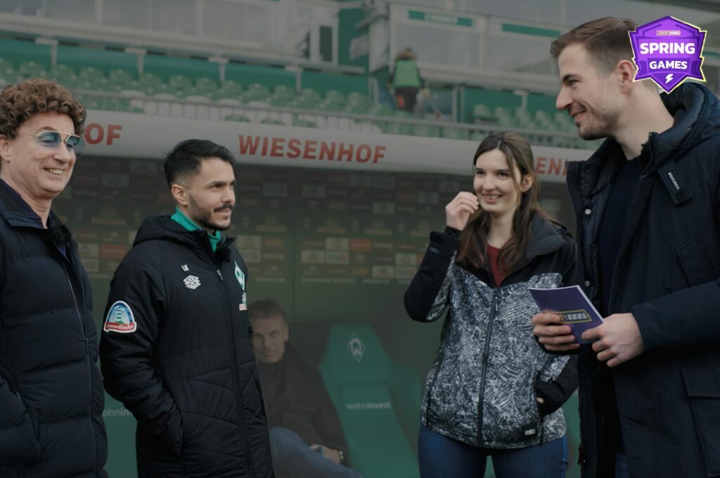 Atze Schröder, der SV Werder Bremen und JUICIFY bei den JUICIFY Spring Games 2023
